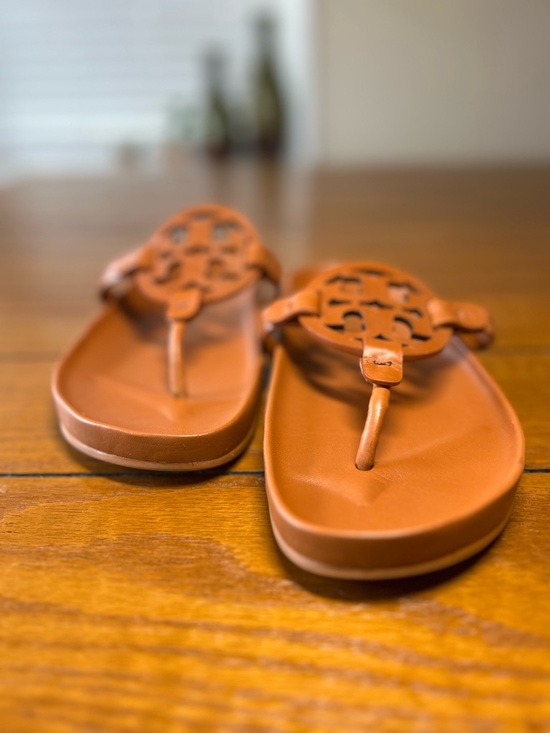 Tory Burch Shoes - Tory Burch Miller Cloud Sandals, color Aged Camello, Napa Leather, Size 8.5